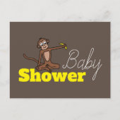 Cheeky Monkey, Baby Dusche Einladung (Vorderseite)