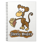 Cheeky Monkey Cartoon Design Notizblock (Vorderseite)