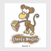 Cheeky Monkey Design Koffer Aufkleber (Blatt)