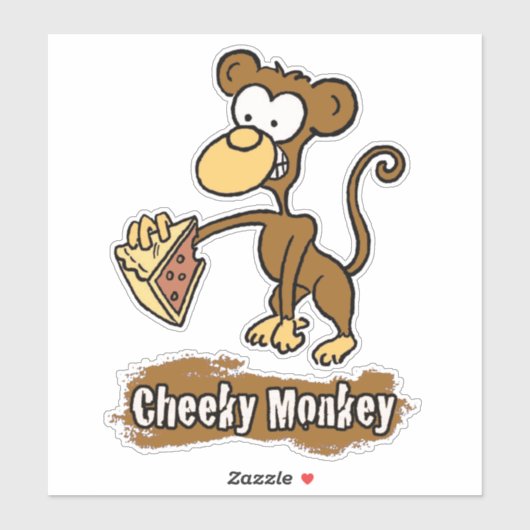 Cheeky Monkey Design Koffer Aufkleber (Blatt)