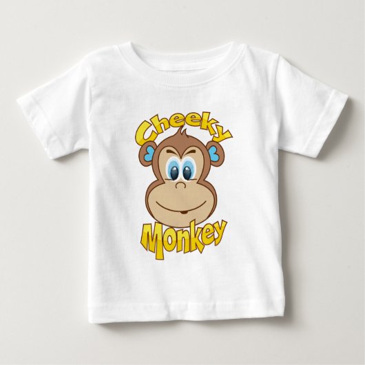 Cheeky Monkey für Jungen Baby T-shirt (Vorderseite)