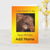 Cheeky Monkey Geburtstagskarte Karte (Gelbe Blume)