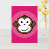 Cheeky Monkey Karte (Gelbe Blume)