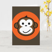 Cheeky Monkey Karte (Gelbe Blume)