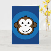 Cheeky Monkey Karte (Gelbe Blume)
