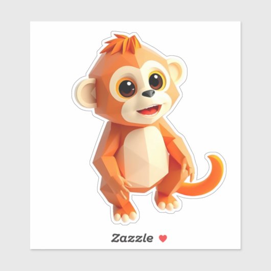 Cheeky Monkey Laptop Sticker (Blatt)