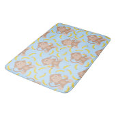 Cheeky Monkey mit Banana Blue Bath Mat Badematte (Schrägansicht)