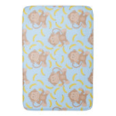 Cheeky Monkey mit Banana Blue Bath Mat Badematte (Vorderseite Vertikal)