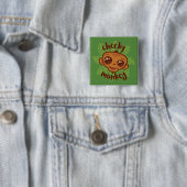 Cheeky Monkey Niedlich Cartoon Primat Zeichnend Button (Beispiel)
