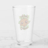 Cheeky Monkey Niedlich Cartoon Primat Zeichnend Glas (Rückseite)