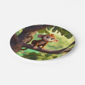 "Cheeky Monkey Party Teller" Pappteller (Schrägansicht)