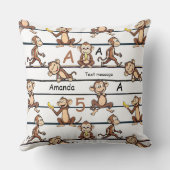 Cheeky Monkey Pattern Kissen (Rückseite)