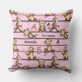 Cheeky Monkey Pattern Kissen (Vorderseite)