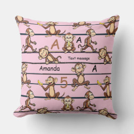 Cheeky Monkey Pattern Kissen