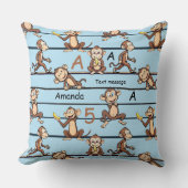 Cheeky Monkey Pattern Kissen (Vorderseite)