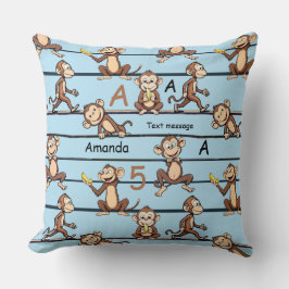 Cheeky Monkey Pattern Kissen