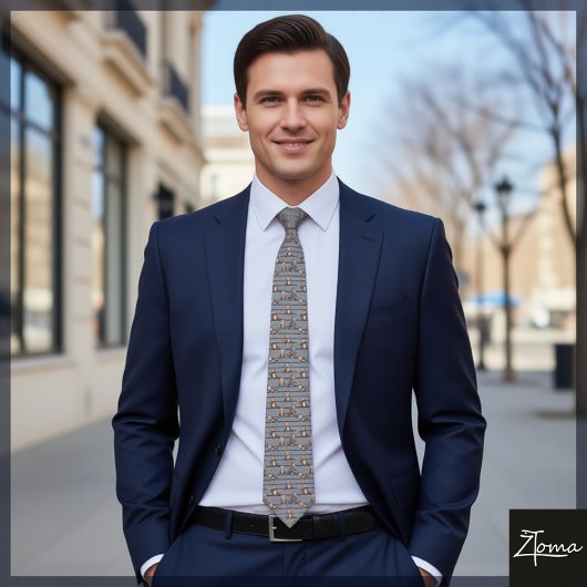 Cheeky Monkey Pattern Krawatte