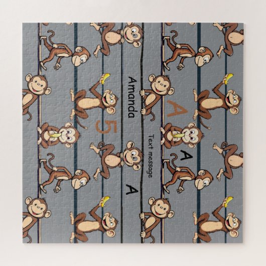 Cheeky Monkey Pattern Puzzle (Horizontal)