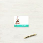 Cheeky Monkey Personalisiert Post-it Klebezettel (Auf Schreibtisch)