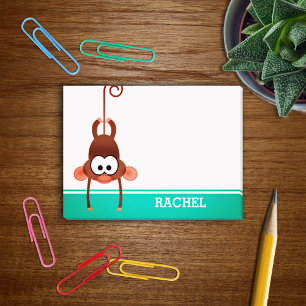Cheeky Monkey Personalisiert Post-it Klebezettel