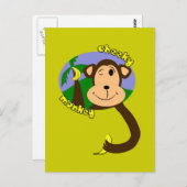 Cheeky Monkey Postkarte (Vorne/Hinten)