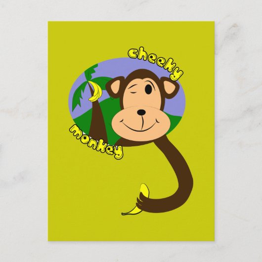 Cheeky Monkey Postkarte (Vorderseite)