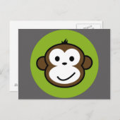 Cheeky Monkey Postkarte (Vorne/Hinten)