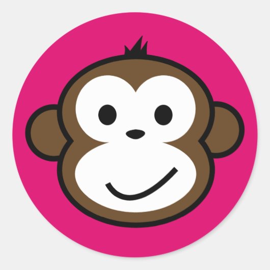 Cheeky Monkey Runder Aufkleber (Vorderseite)