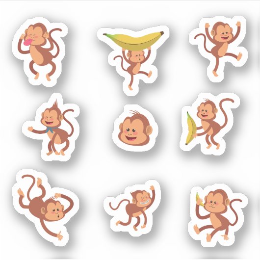 Cheeky Monkey Stickers Aufkleber (Vorderseite)