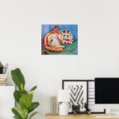 Cheeky Mouse und Katzen, Louis Wain Poster (Heimbüro)