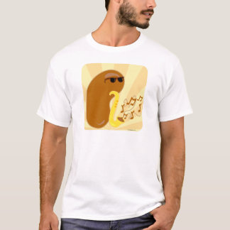 Cheeky Musical Frucht Bean Cartoon Fun Time T-Shirt