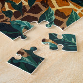 Cheeky Niedlicher Cartoon Giraffe Verstecken in Bä Puzzle (Seite)