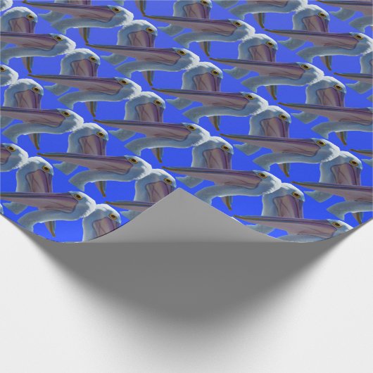Cheeky Pelican Faces, Geschenkpapier (Ecke)