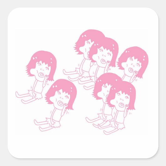 Cheeky Pink Aufkleber (Vorderseite)