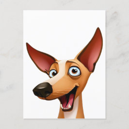 Cheeky Podenco - Playful Cartoon Hound Postkarte
