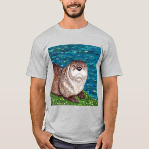 Cheeky River Otter Gemälde T-Shirt