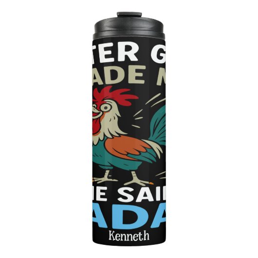 Cheeky Rooster-Anweisung Graphic Thermosbecher (Vorderseite)