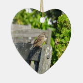 Cheeky Sparrow Keramik Ornament (Rechts)