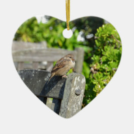 Cheeky Sparrow Keramik Ornament