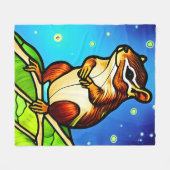 Cheeky, spielerisch Chipmunk Pal Fleecedecke (Vorderseite (Horizontal))