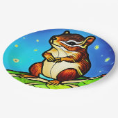 Cheeky, spielerisch Chipmunk Pal Pappteller (Schrägansicht)