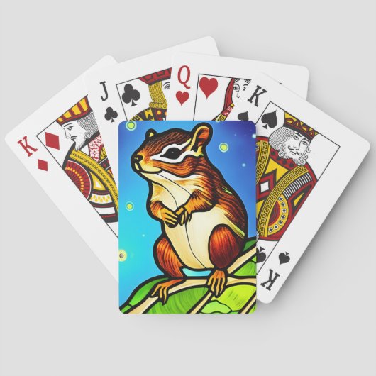Cheeky, spielerisch Chipmunk Pal Spielkarten (Rückseite)