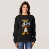 Cheeky tiger sticking out his tongue sweatshirt (Vorne ganz)