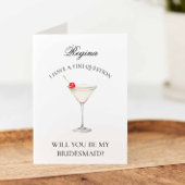 Cheeky Trendy Martini werden Sie meine Bridesmaid Einladung