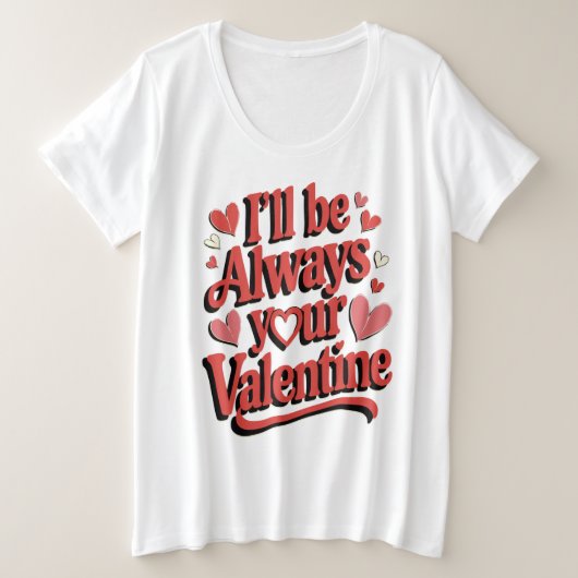 Cheeky Valentine Große Größe T-Shirt (Design vorne)