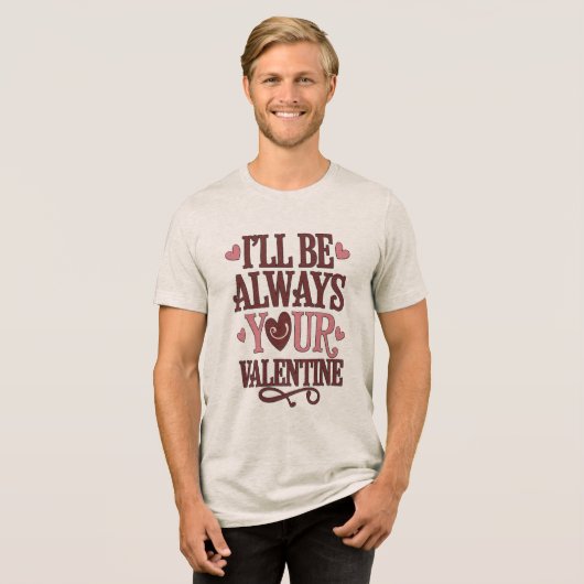 Cheeky Valentine Tri-Blend Shirt (Vorderseite voll)