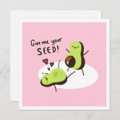 Cheeky Valentines Avocado Feiertagskarte (Vorne/Hinten)