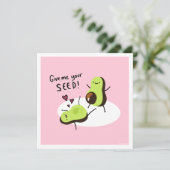 Cheeky Valentines Avocado Feiertagskarte (Stehend Vorderseite)