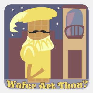 Cheeky Wafer Cookie Sprichwort Quadratischer Aufkleber