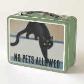 Cheeky Whimsical Black Cat Metal Lunch Box 2 (Rückseite)
